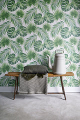 York Patti Light Green Leaves Wallpaper