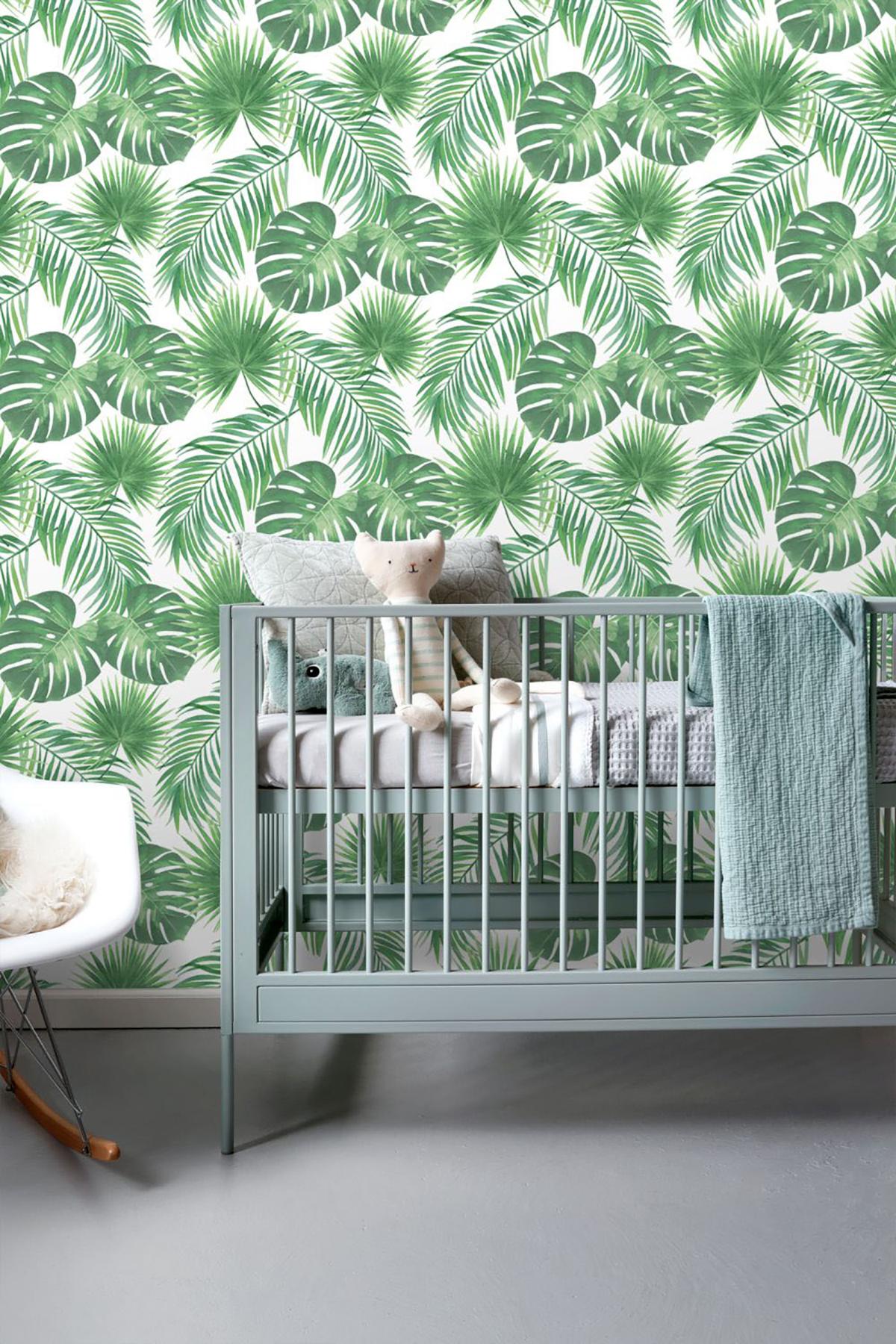 York Patti Light Green Leaves Wallpaper