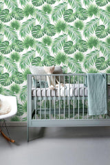 York Patti Light Green Leaves Wallpaper