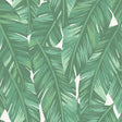 York Dumott Green Tropical Leaves Wallpaper