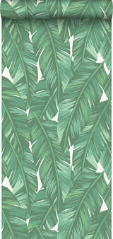 York Dumott Green Tropical Leaves Wallpaper