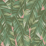 York Dumott Olive Tropical Leaves Wallpaper