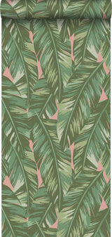 York Dumott Olive Tropical Leaves Wallpaper