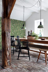 York Dumott Olive Tropical Leaves Wallpaper