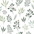 York Cynara White Scandinavian Floral Wallpaper