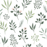 York Cynara White Scandinavian Floral Wallpaper