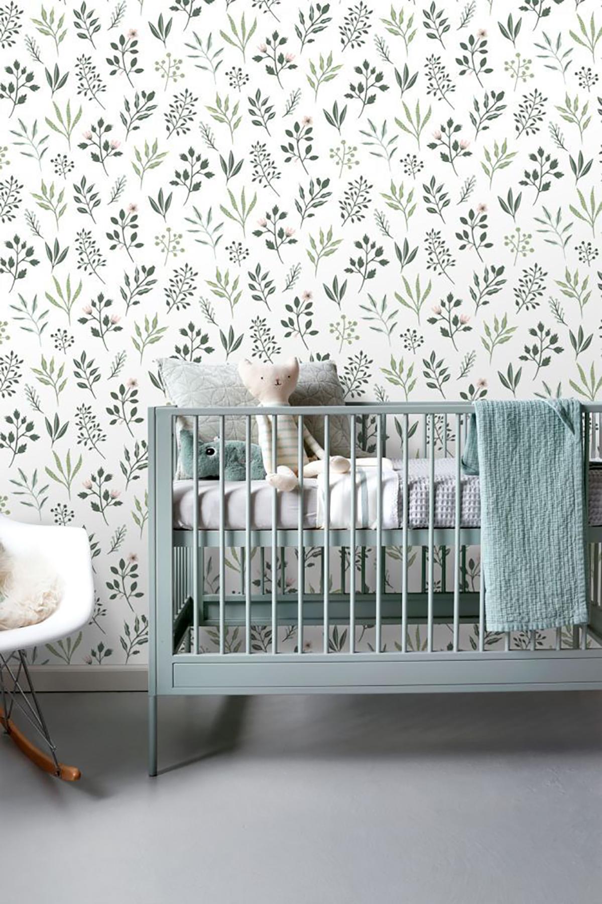 York Cynara White Scandinavian Floral Wallpaper