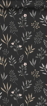 York Cynara Charcoal Scandinavian Floral Wallpaper