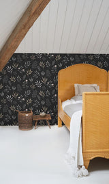York Cynara Charcoal Scandinavian Floral Wallpaper