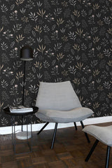 York Cynara Charcoal Scandinavian Floral Wallpaper