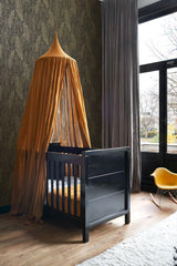 York Canales Black Gold Inked Leaves Wallpaper