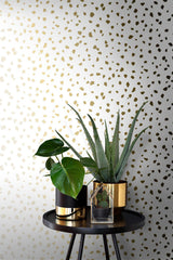 York Confetti Gold Terrazzo Wallpaper