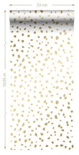 York Confetti Gold Terrazzo Wallpaper