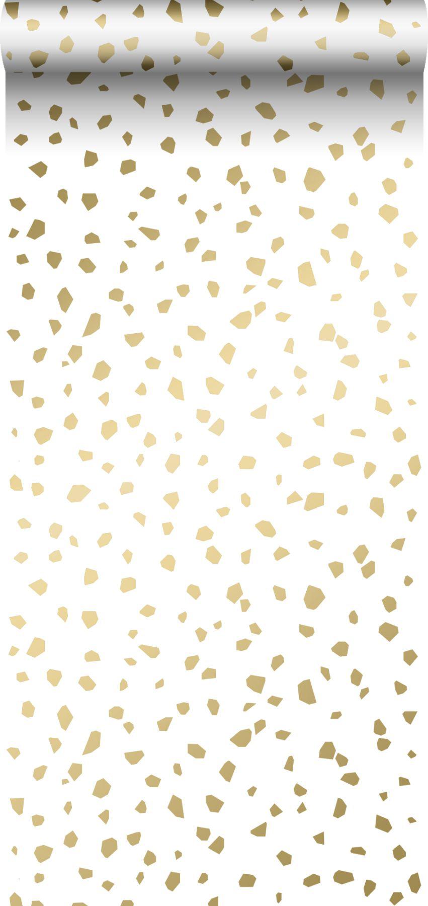York Confetti Gold Terrazzo Wallpaper