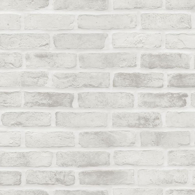 York Burnham Grey Brick Wall Wallpaper