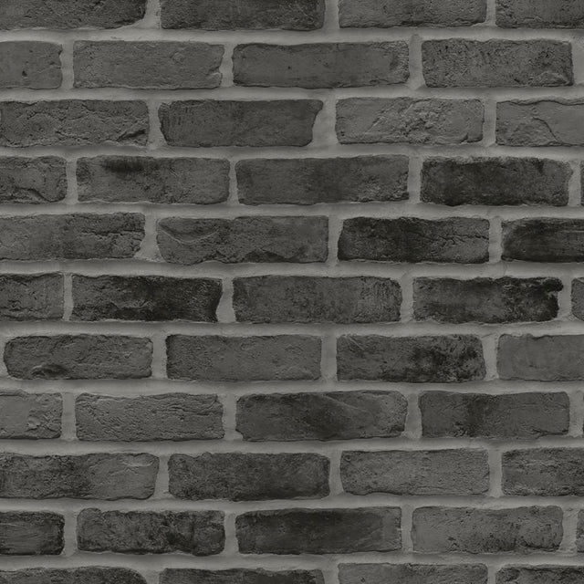 York Burnham Black Brick Wall Wallpaper