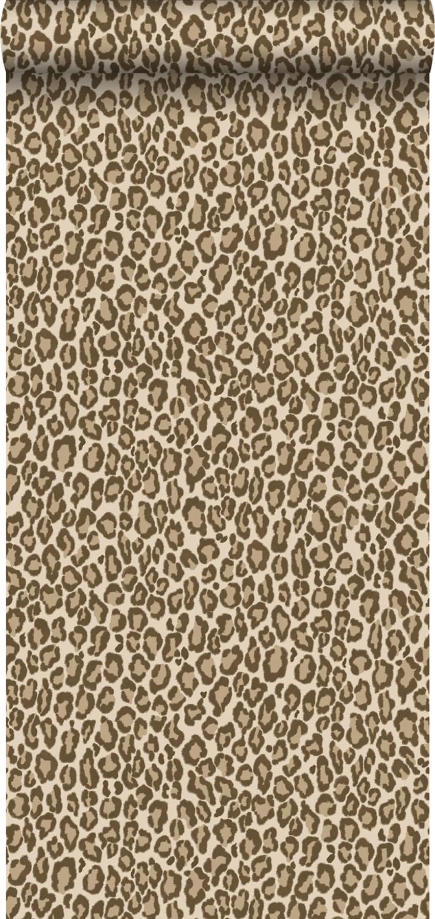 York Cicely Brown Leopard Skin Wallpaper