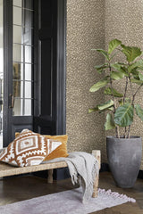 York Cicely Brown Leopard Skin Wallpaper