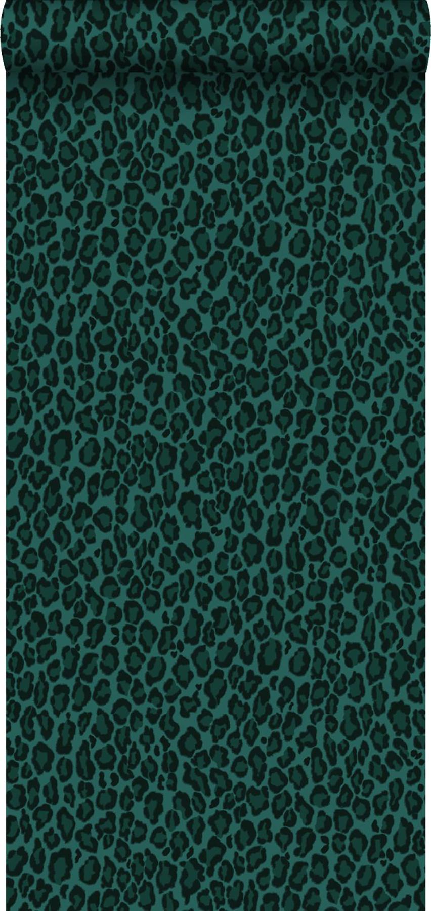 York Cicely Green Leopard Skin Wallpaper