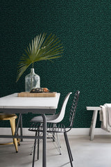 York Cicely Green Leopard Skin Wallpaper