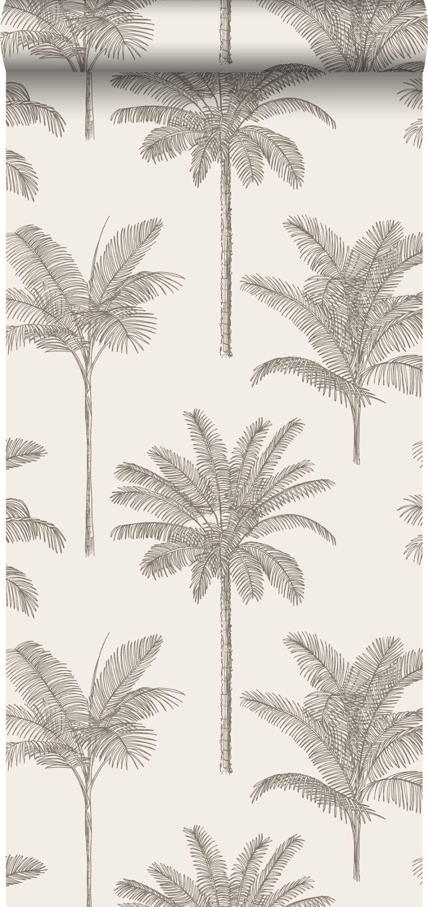 York Taj Beige Palm Trees Wallpaper