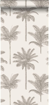 York Taj Beige Palm Trees Wallpaper
