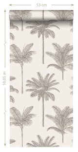 York Taj Beige Palm Trees Wallpaper