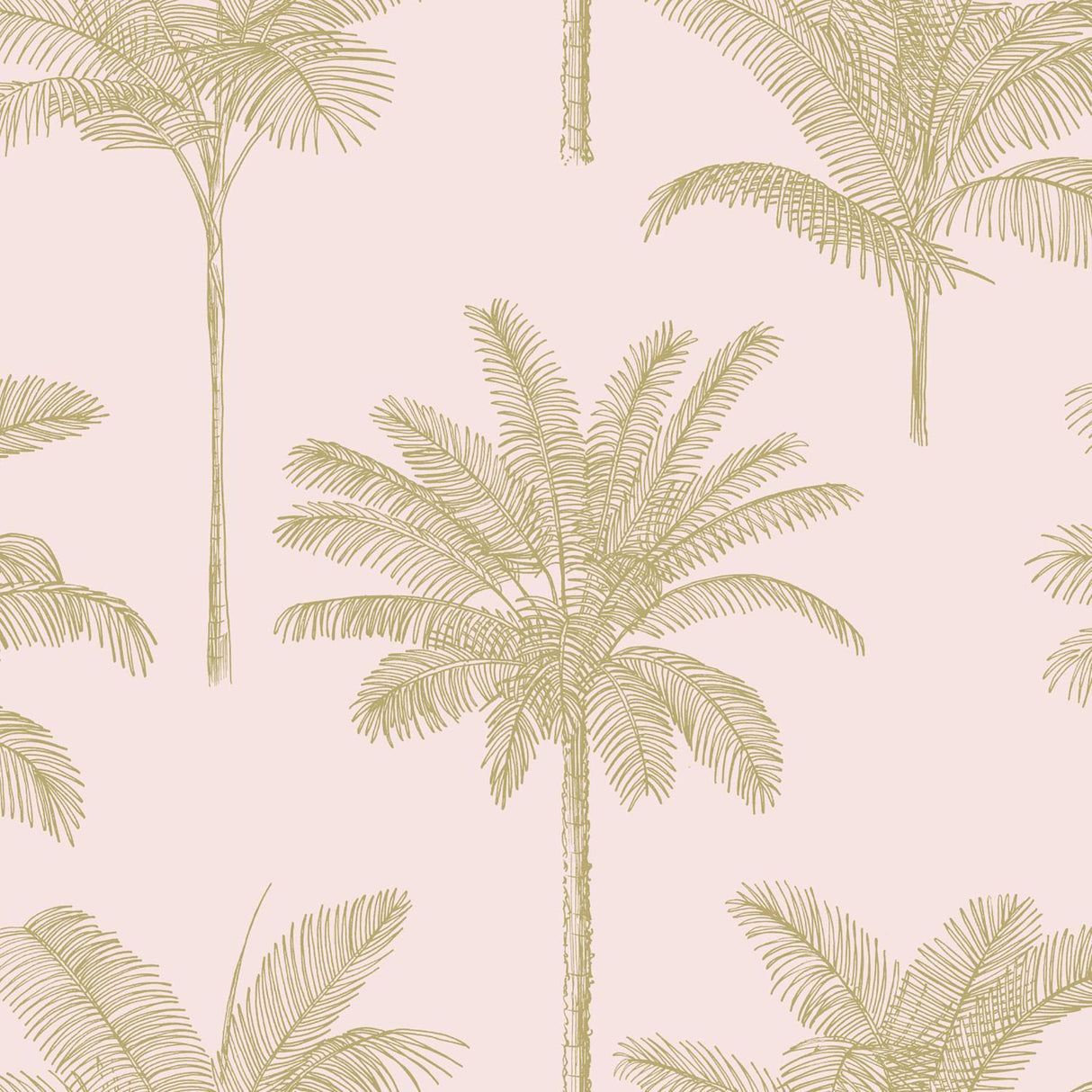York Taj Blush Palm Trees Wallpaper