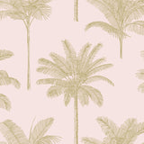 York Taj Blush Palm Trees Wallpaper