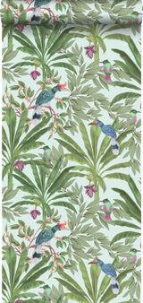 York Carola Green Jungle Tropics Wallpaper