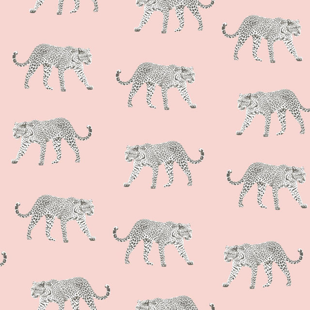 York Prowl Pink Jaguars Wallpaper