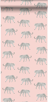 York Prowl Pink Jaguars Wallpaper