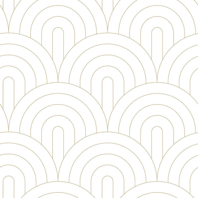 York Lalique White Art Deco Motif Wallpaper