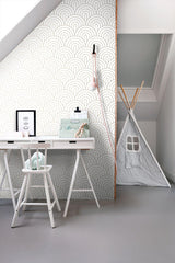 York Lalique White Art Deco Motif Wallpaper