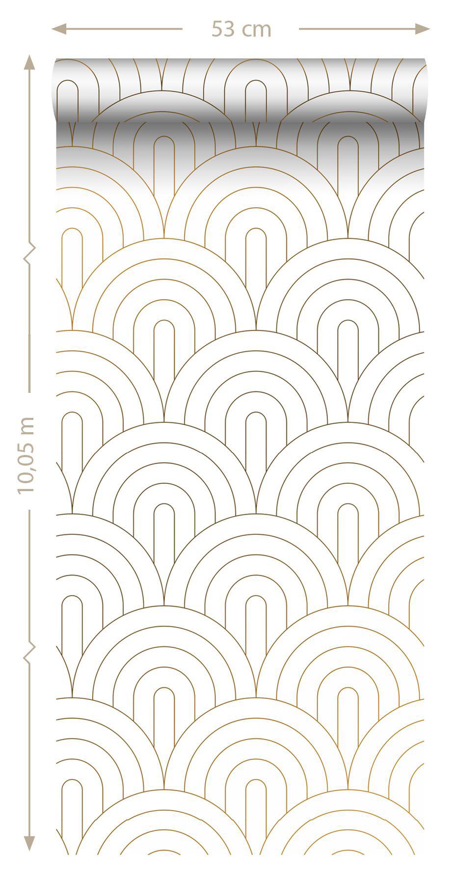 York Lalique White Art Deco Motif Wallpaper