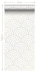 York Lalique White Art Deco Motif Wallpaper