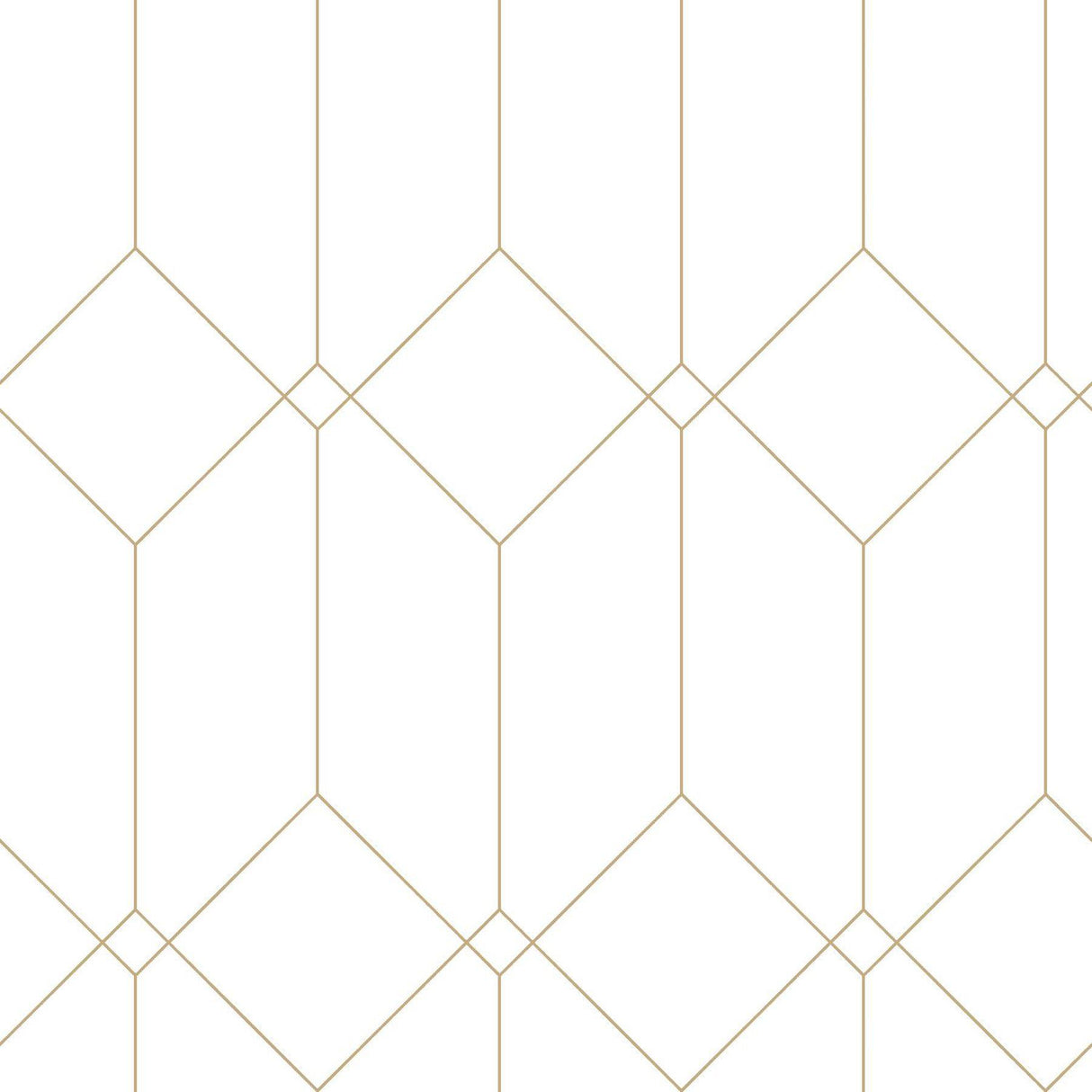 York Trilliant White Art Deco Motif Wallpaper