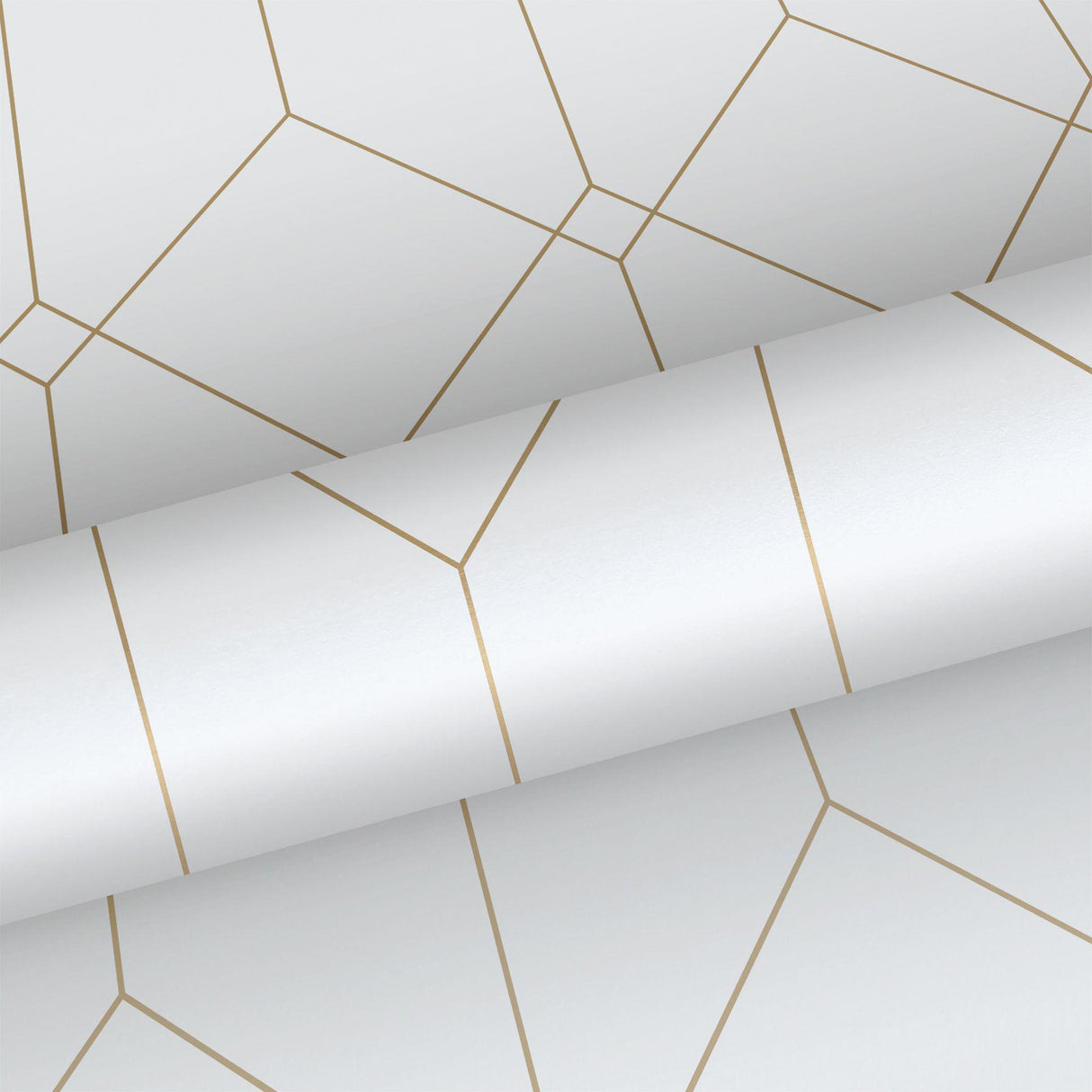 York Trilliant White Art Deco Motif Wallpaper