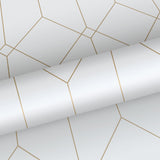 York Trilliant White Art Deco Motif Wallpaper