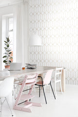 York Trilliant White Art Deco Motif Wallpaper