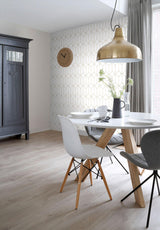 York Trilliant White Art Deco Motif Wallpaper