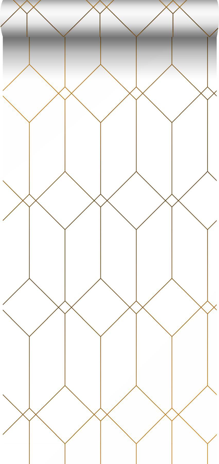 York Trilliant White Art Deco Motif Wallpaper