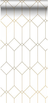 York Trilliant White Art Deco Motif Wallpaper