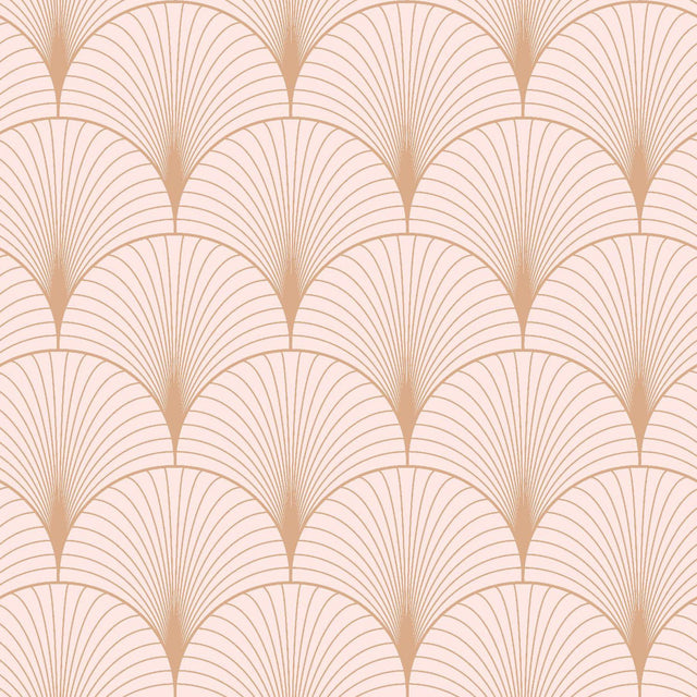 York Lempicka Pink Art Deco Motif Wallpaper
