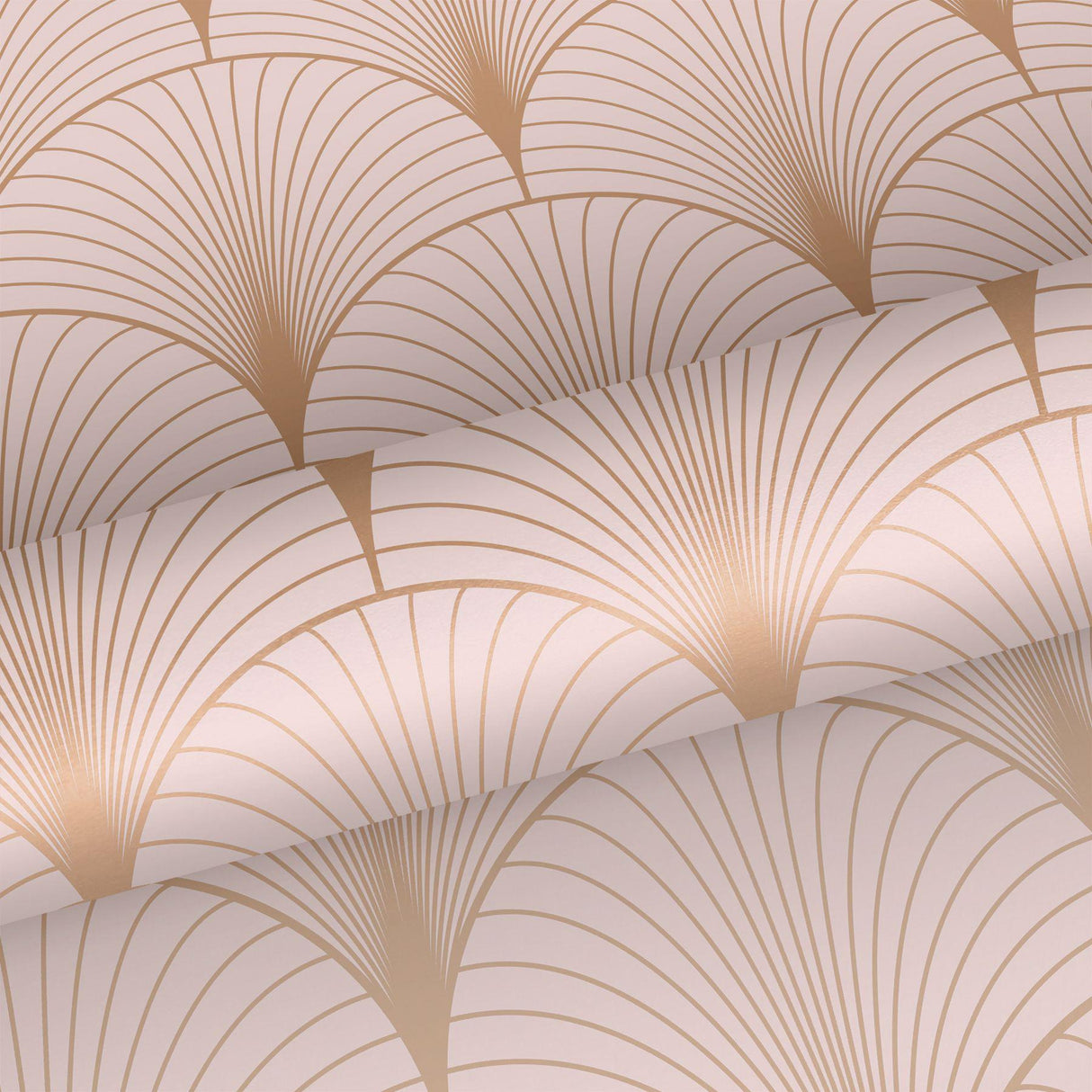 York Lempicka Pink Art Deco Motif Wallpaper