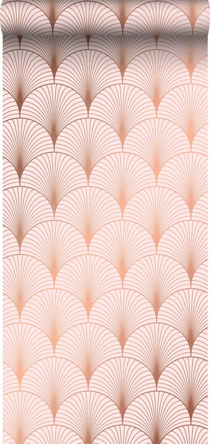 York Lempicka Pink Art Deco Motif Wallpaper