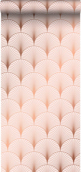 York Lempicka Pink Art Deco Motif Wallpaper
