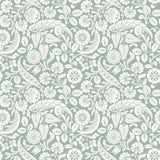 York Cordelia Green Baroque Blooms Wallpaper