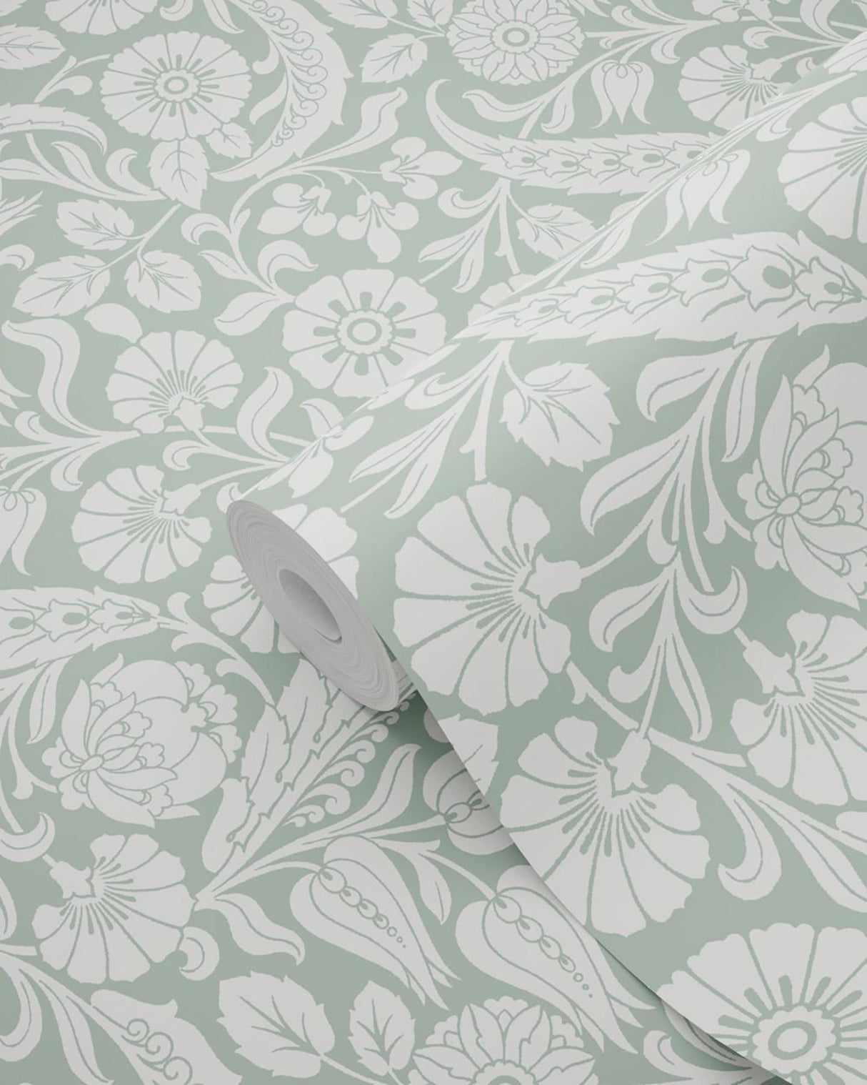 York Cordelia Green Baroque Blooms Wallpaper