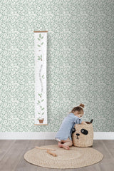 York Cordelia Green Baroque Blooms Wallpaper